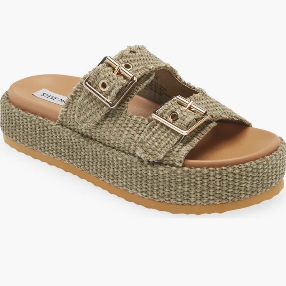 Steve Madden Tan Platform Sandals